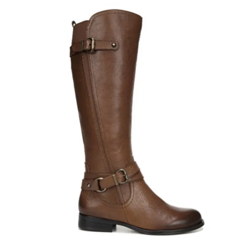 Naturalizer $200 Women's June Leather Knee High Riding Boot Brown Size 6 New - Picture 3 of 15